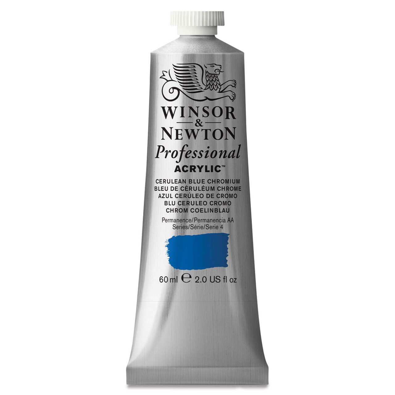 Winsor & Newton Professional Acrylics - Cerulean Blue Chromium, 60 ml tube